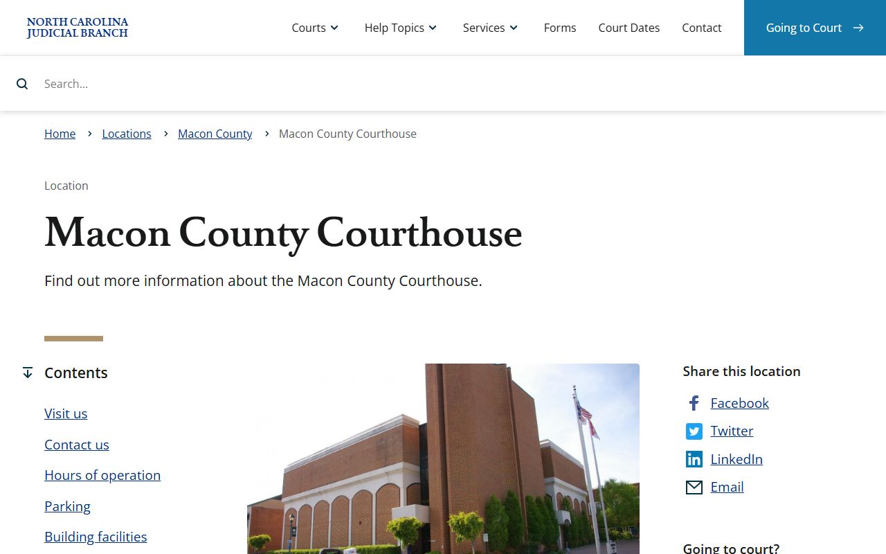 Macon County court records courthouse listing